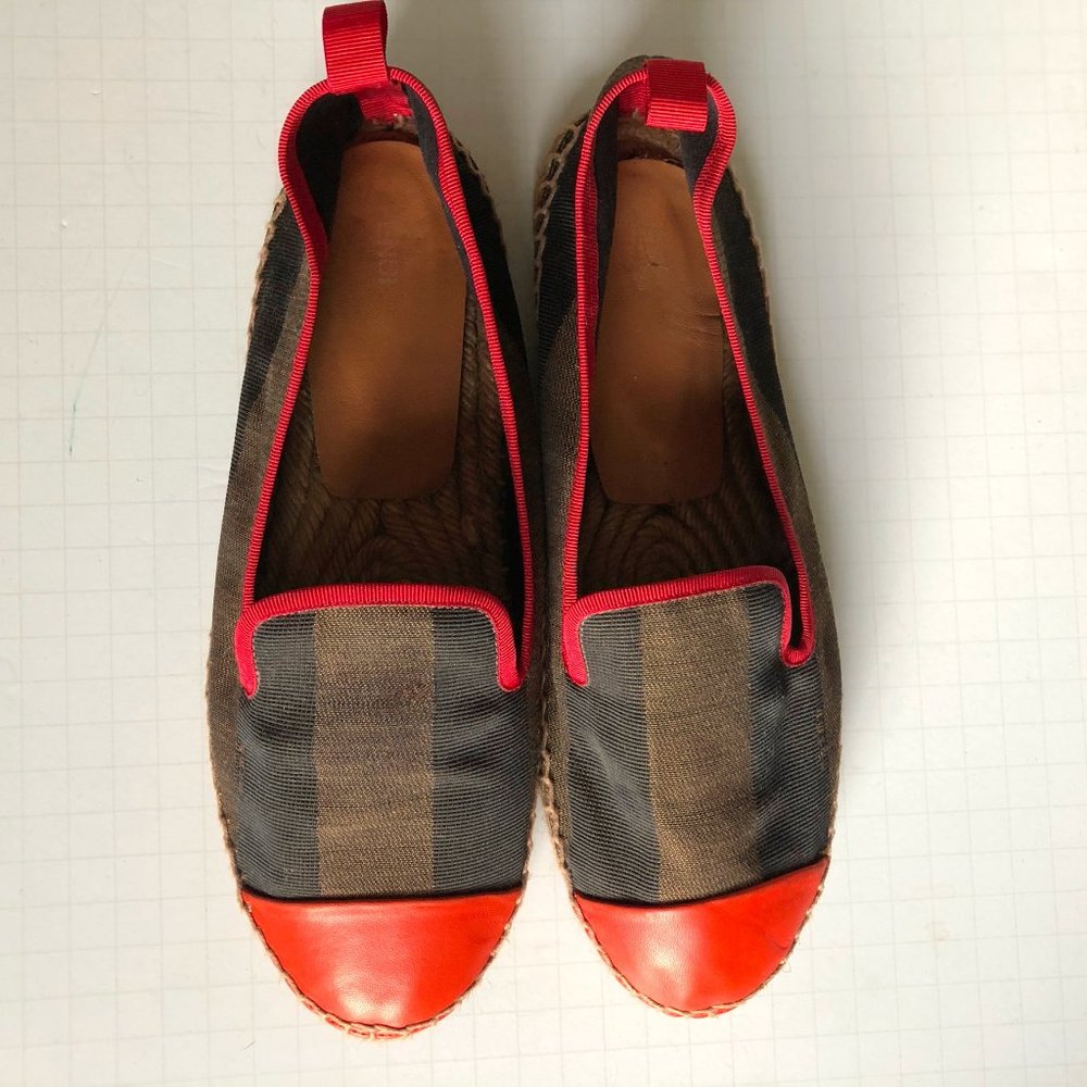 FENDI Pequin Stripe Espadrilles, 39 - Picture 2 of 11